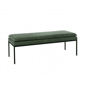 Padded bench in green fabric 122xh43cm - Pomax - Nardini Forntiure