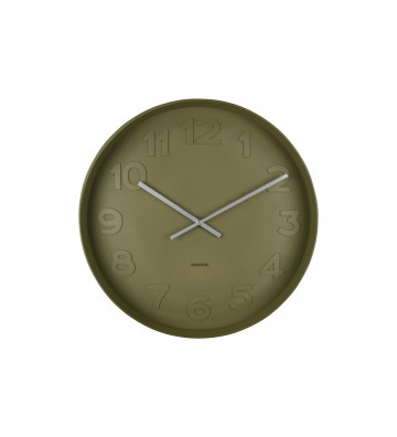 Green wall clock large numbers Ø51cm