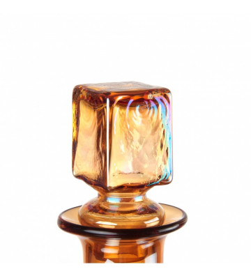 Bottiglia in vetro marrone con tappo H32,5cm