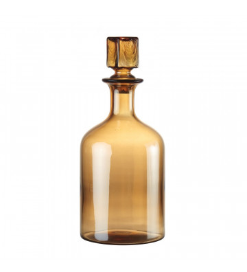 Bottiglia in vetro marrone con tappo H42cm