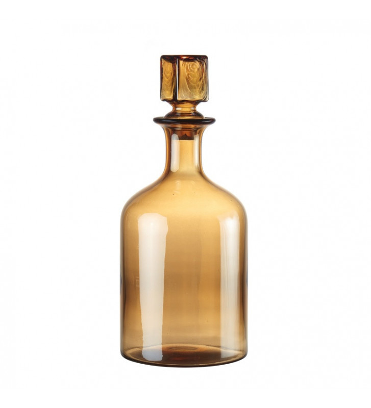 Bottiglia in vetro marrone con tappo H42cm - L'oca nera - Nardini Forniture