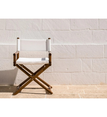 Maxim teak and steel outdoor dining chair