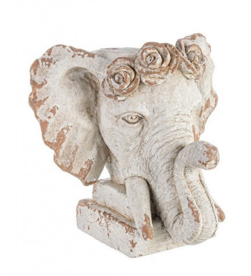 Elephant head vase in magnesia h43 - Nardini Forniture