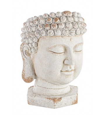 Buddhist Vase Head in Magnesia h50 - Nardini Forniture