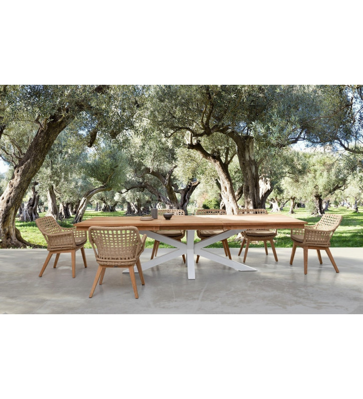 Sedia da pranzo per esterno beige - Nardini Forniture