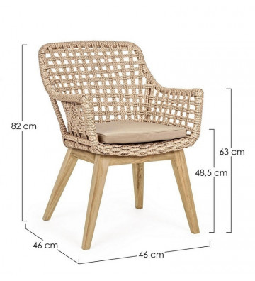 Beige outdoor dining chair