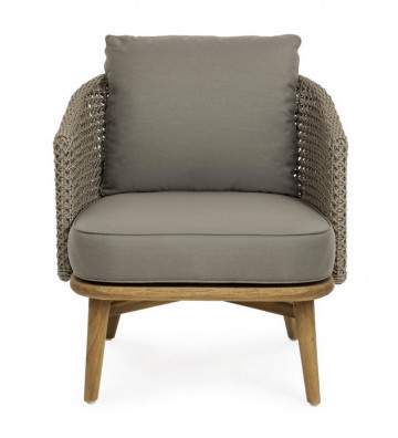 Outdoor armchair in dove rope - Nardini Forniture