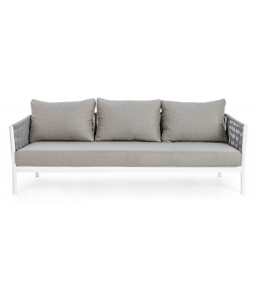 3P cord sofa for outdoor white and grey - Nardini Forniture