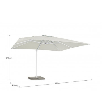 White umbrella with side arm 4x4mt - Nardini Forniture