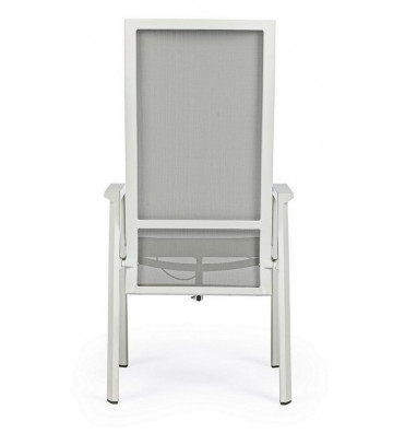 White and grey reclining outdoor chair - Nardini Forniture