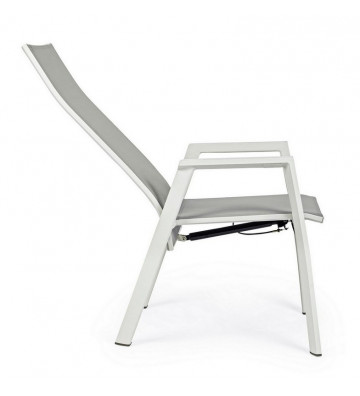 White and grey reclining outdoor chair - Nardini Forniture