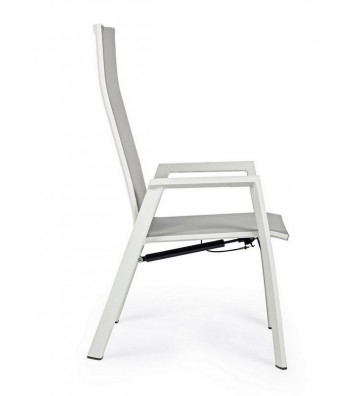 White and grey reclining outdoor chair - Nardini Forniture