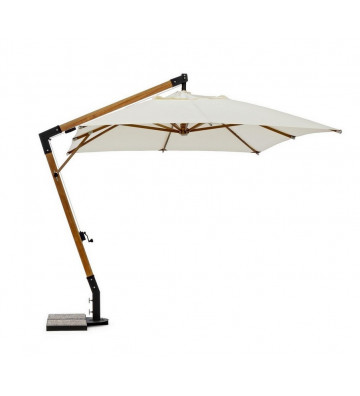 Rectangular umbrella ecru wooden arm 3x4mt - Nardini Forniture