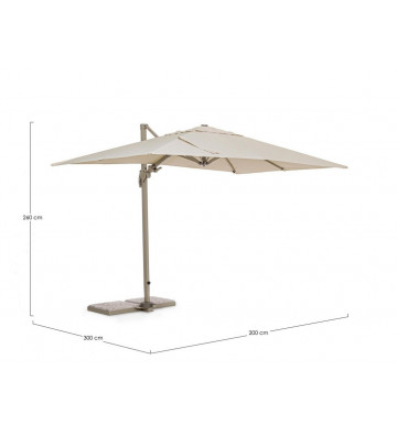 Torque umbrella with side pole 2x3mt - Nardini Forniture
