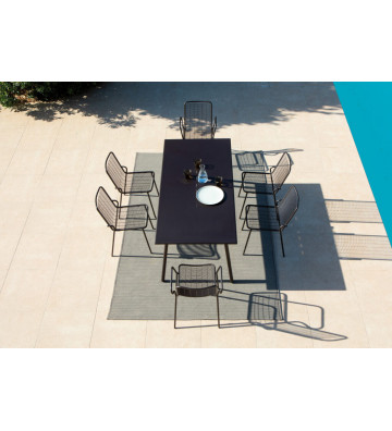 Roma outdoor dining chair with armrests