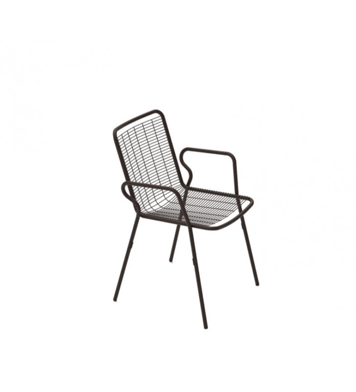 Roma outdoor dining chair with armrests - Vermobil - Nardini Forniture