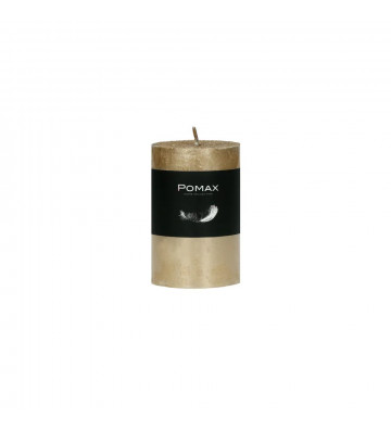 CANDELA Gold Ø5XH8 CM DISPONIBLE IN DIVERSIBLE COLOURS REALISED IN PARAFFINE. Pomax candle.
gold candle Ø5XH8 CM.