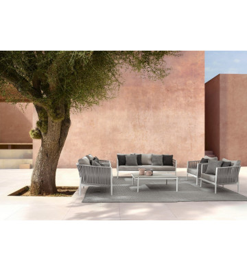 120x75xH36cm Grey Aluminum Outdoor Smoke Table - Nardini Forniture