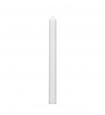 H25cm White Candle Long Candle - Pomax - Nardini Forniture