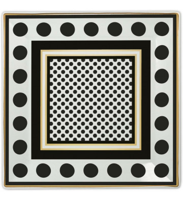 Empty square pattern polka dots black 15x15cm - Baci Milano - Nardini Forniture