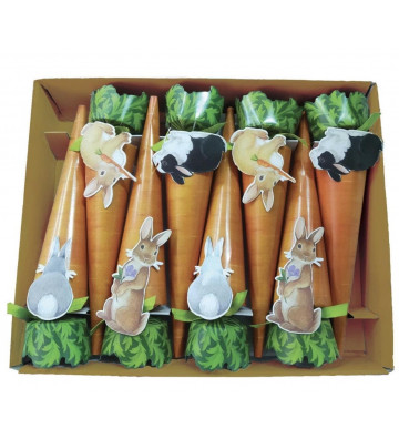 Set 8 Carrot and rabbit Crackers - Caspari