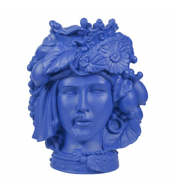 H32cm Blue Polyresin Head - Baci Milano - Nardini Forniture