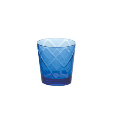 Bicchiere da acqua in melamina blu effetto cristallo - Baci Milano - Nardini Forniture