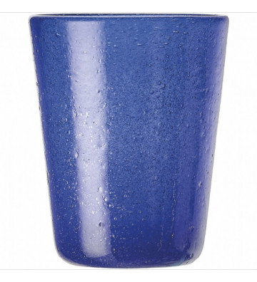 Blue glass water glass