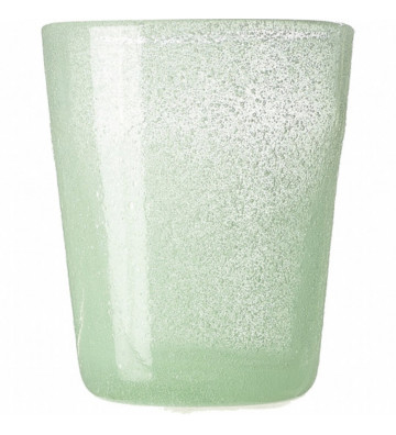 Green Glass Magma Water Glass 260ml - Nardini Forniture