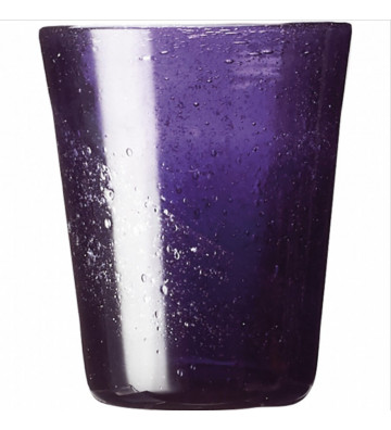 Dark Purple Glass Magma Water Glass 260ml - Nardini Forniture