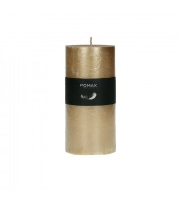 Candela oro ø7xh14 cm disponibile in diversi colori realizzata in paraffina. 
candela pomax