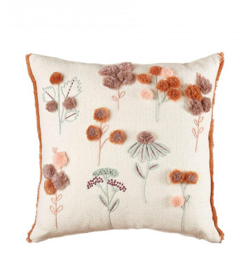 Square cushion with embroidery 45x45cm - L'oca nera - Nardini Forniture