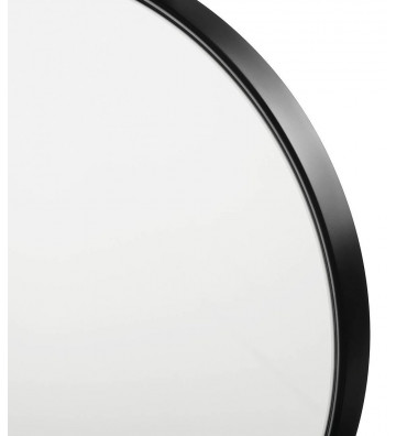 Minimal black round mirror Ø60cm