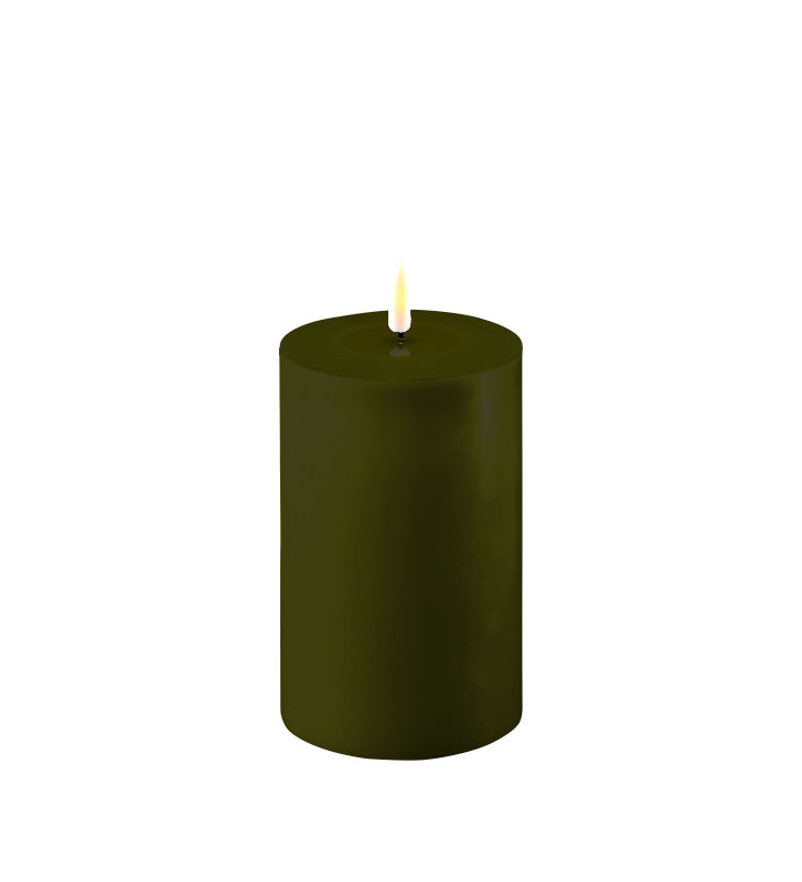 Dark green wax candles with artificial flame / + size - Nardini Forniture