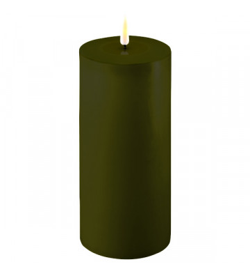 Dark green wax candles with artificial flame / + size - Nardini Forniture