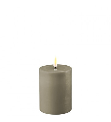 Dove gray wax candles with artificial flame / + dimensions