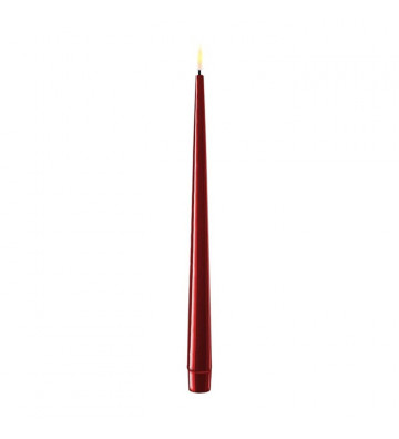 Set of 2 red artificial flame candles / + sizes