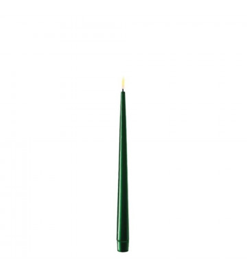 Set 2 candles dark green artificial flame / + size - Nardini Forniture