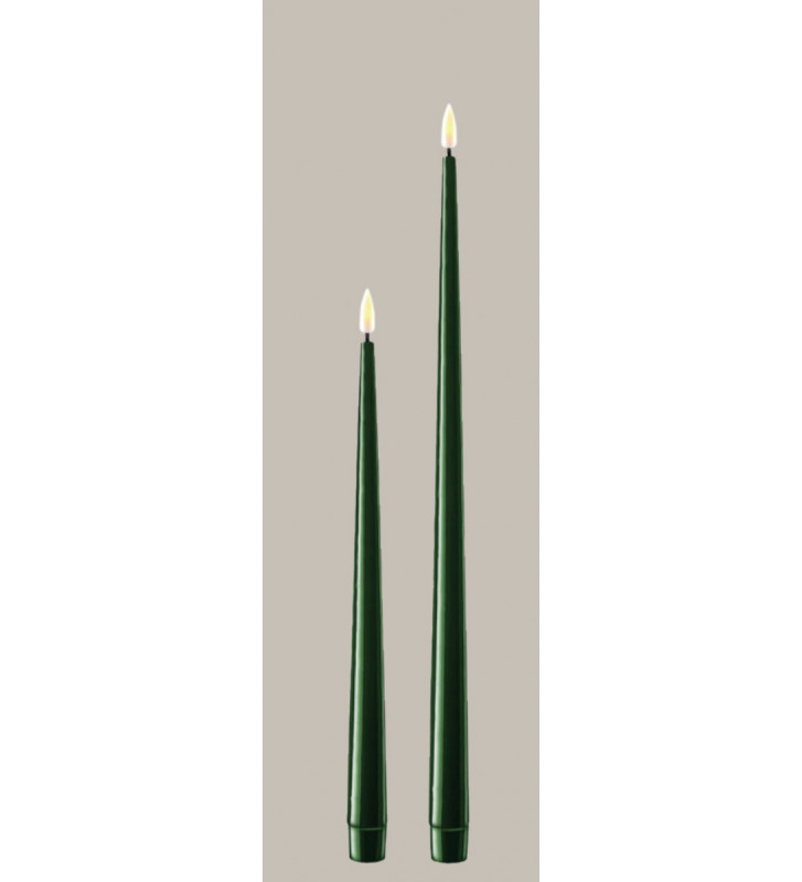 Candele colorate Verde scuro di diverse  dimensioni-108-DUNKELGRÜN