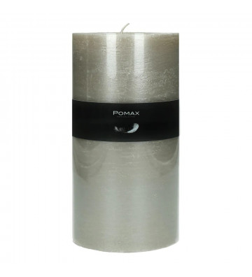 CANDELA silver pomax Ø10XH20 CM DISPONIBLE IN DIVERSIDE COLOURS REALIZED IN PARAFFINA.candle orange.