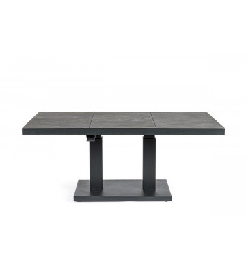 Height-adjustable black table H49-72cm