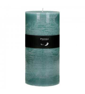 CANDELA turquoise pomax Ø10XH20 CM DISPONIBLE IN DIVERSIDE COLOURS REALIZED IN PARAFFINA.candela turquoise.