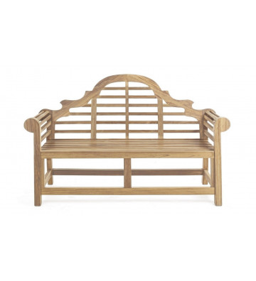 Bench with armrests in natural teak 150cm