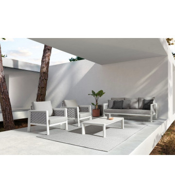 Set salotto da esterno 2 poltrone + divano + tavolo da fumo - Nardini Forniture