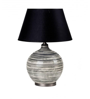 Ceramic table lamp with black lampshade - L'oca nera - Nardini Forniture