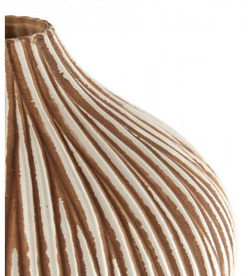 Beige round vase and ivory H35cm - L'oca nera - Nardini Forniture