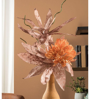 Crisantemo fiore artificiale arancione 85cm - l oca nera - nardini forniture