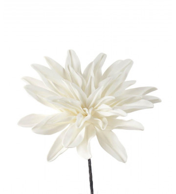 Fiore di Dalia bianca artificiale 73cm - l oca nera - nardini forniture