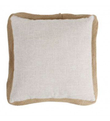 Cushion cover in natural cotton and jute 45x45cm