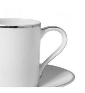 Coffee cup with saucer Ginger white and silver 10cl